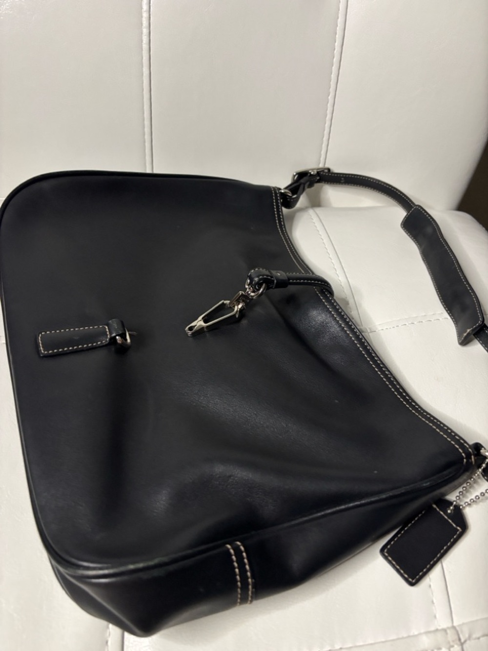 Coach Black Leather Hobo Shoulder Bag - Picture 7 of 9
